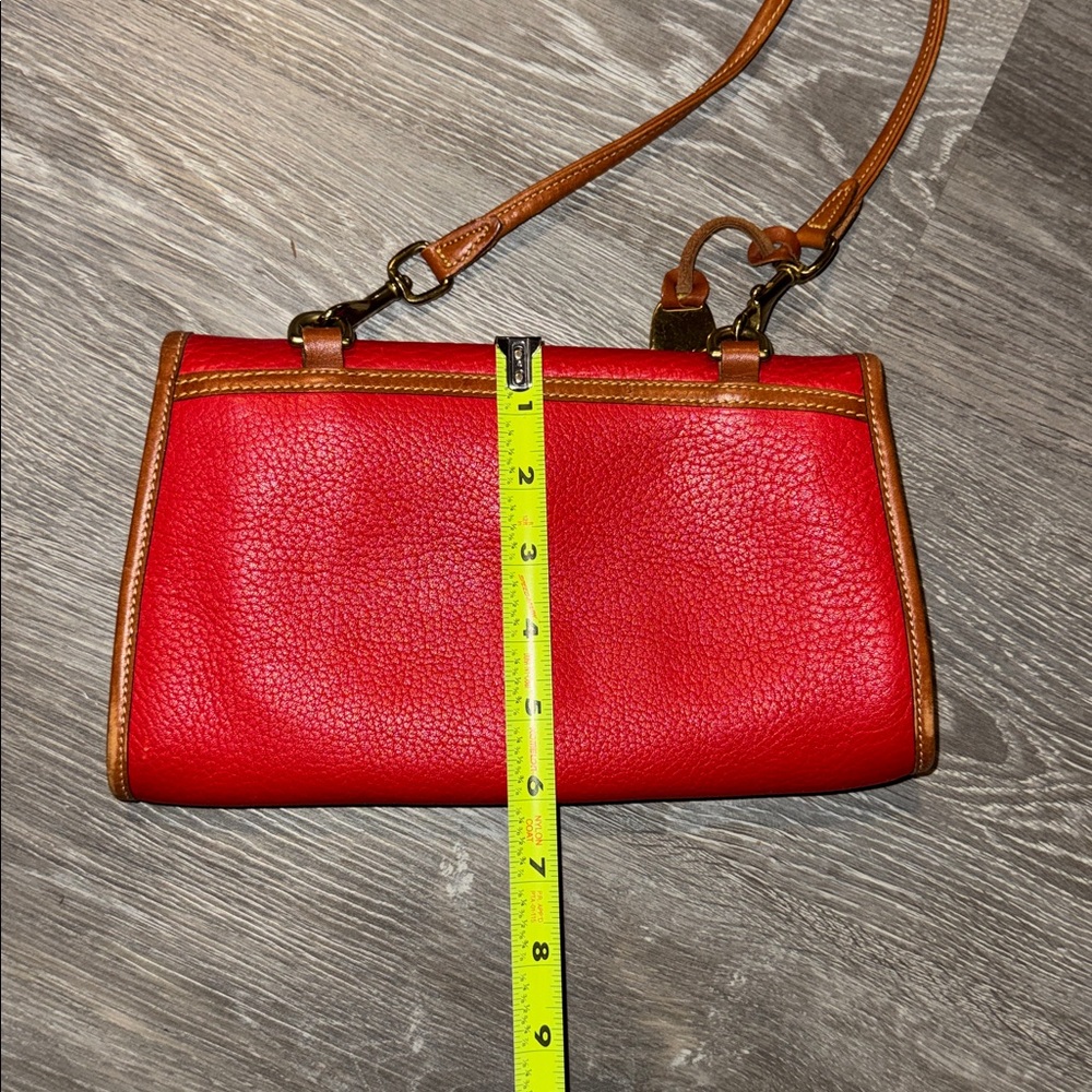 Dooney & Bourke Vintage Red All Weather Leather Crossbody Bag USA Made Pebbled - Picture 10 of 10